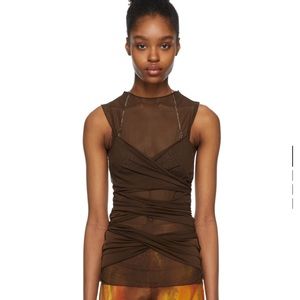 Kim shui size small brown top